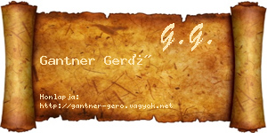 Gantner Gerő névjegykártya